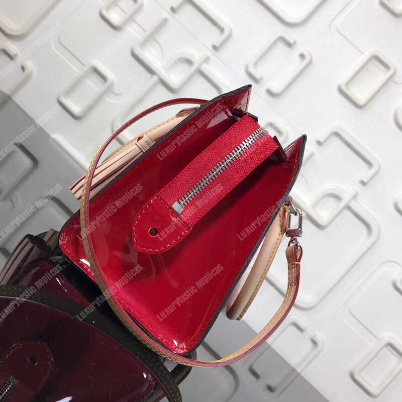 LV Monogram Vernis Neo Triangle Bag Red