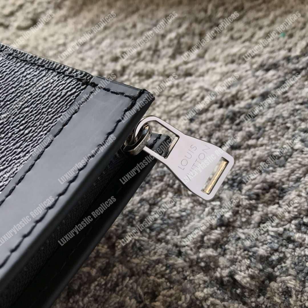 LV Pochette Voyage MM Damier Graphite Stripe Blue