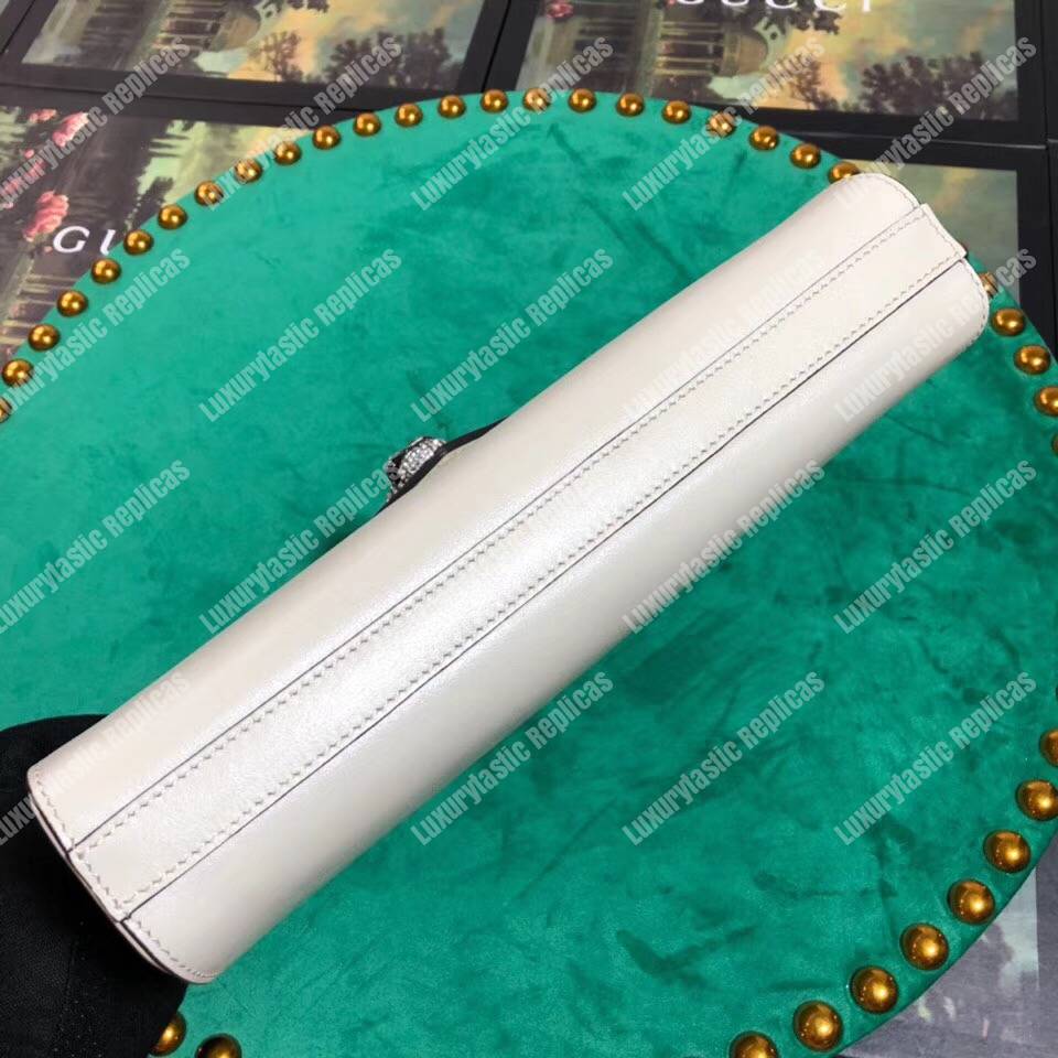 G*u*i medium leather shoulder bag white