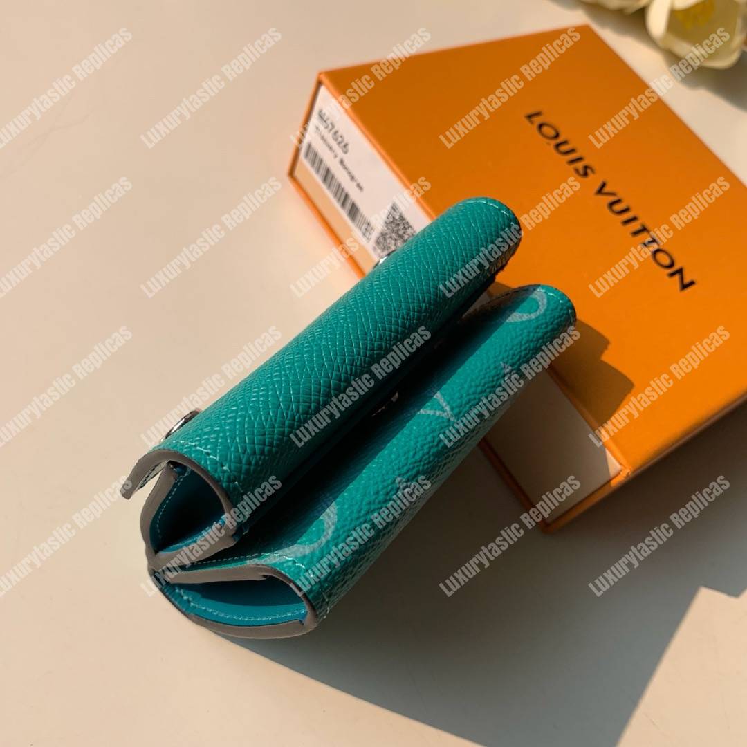 LV Discovery Compact Wallet K45 Taiga Monogram Vert
