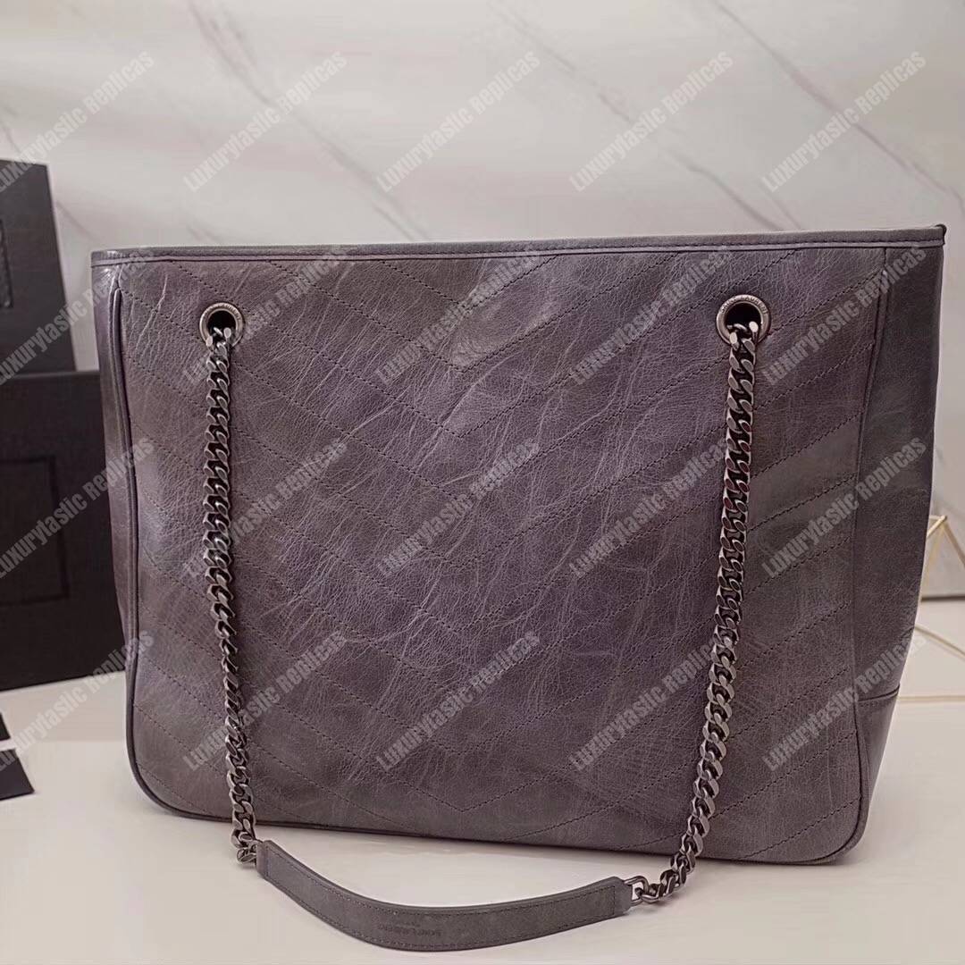 Saint Laurent Large Niki Shopping Bag Earth Grey
