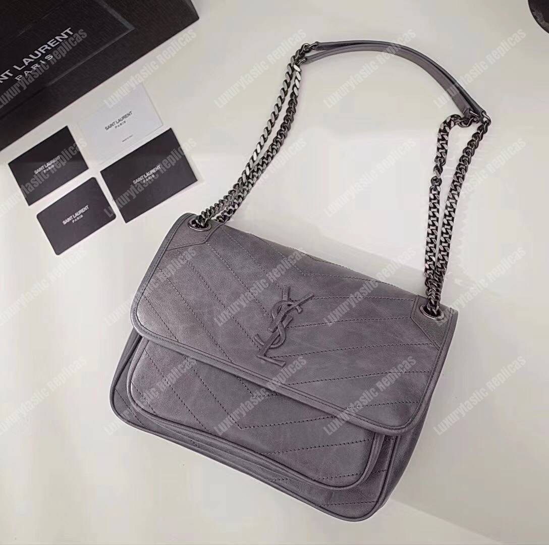 Saint Laurent Niki Medium Storm Vintage