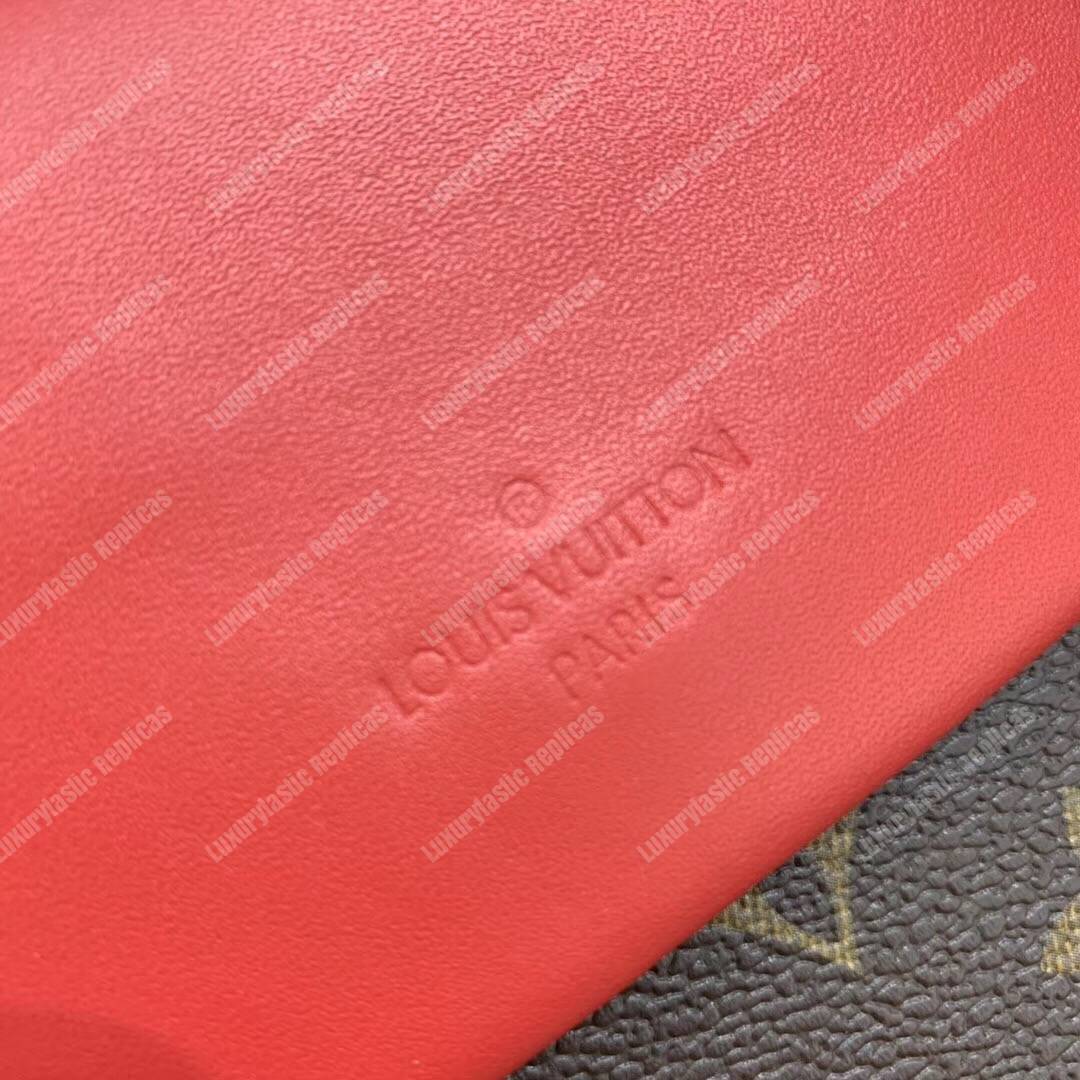 LV Cluny BB Handbag Monogram Lie de Vin Red