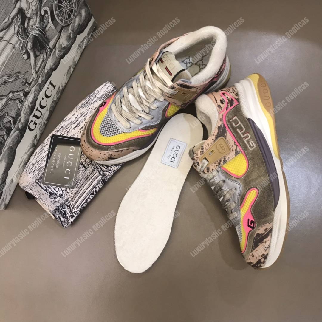 G*u*i ultrapace sneaker brown/pink lining