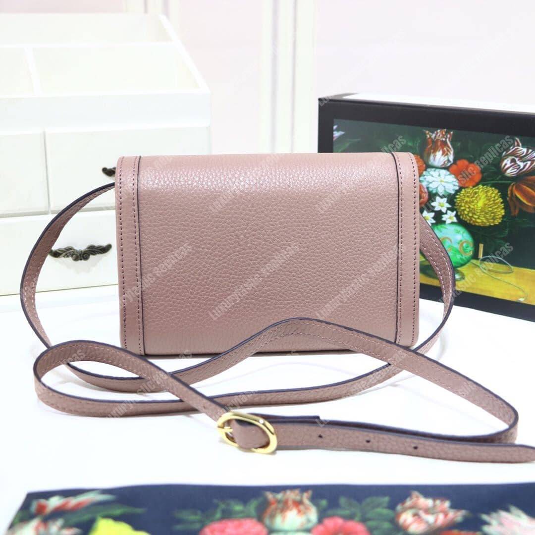 G*u*i gg calfskin mini shoulder flap bag magnolia