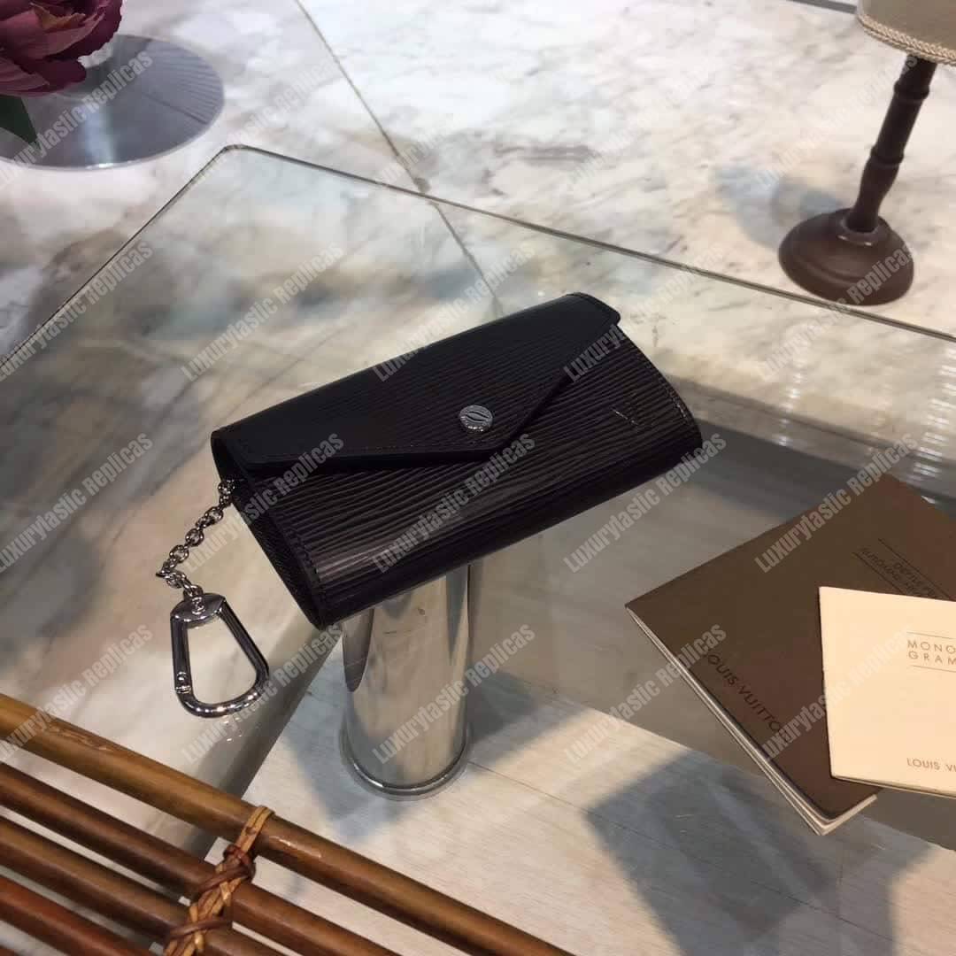 LV Key Pouch Epi Leather Noir