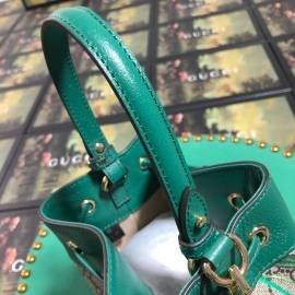 G*u*i ophidia gg flora small bucket bag green