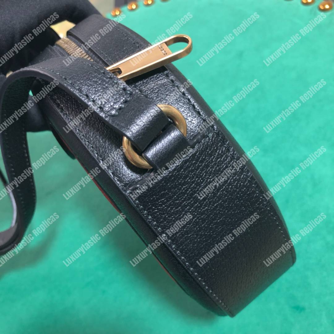 G*u*i gg velvet round shoulder bag red