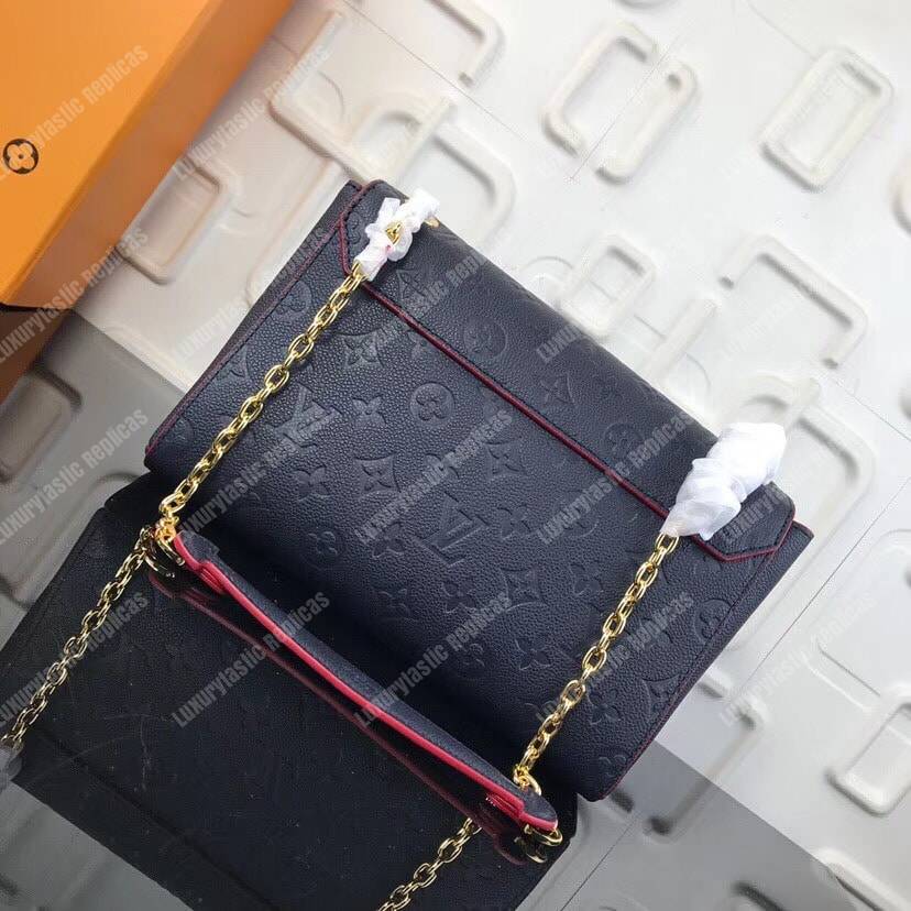 LV Vavin MM Monogram Empreinte Leather Marine Rouge
