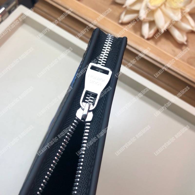 LV Pochette Voyage MM Damier Graphite Pixel Blue