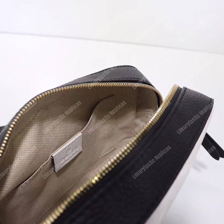 G*u*i soho small leather disco bag white/black