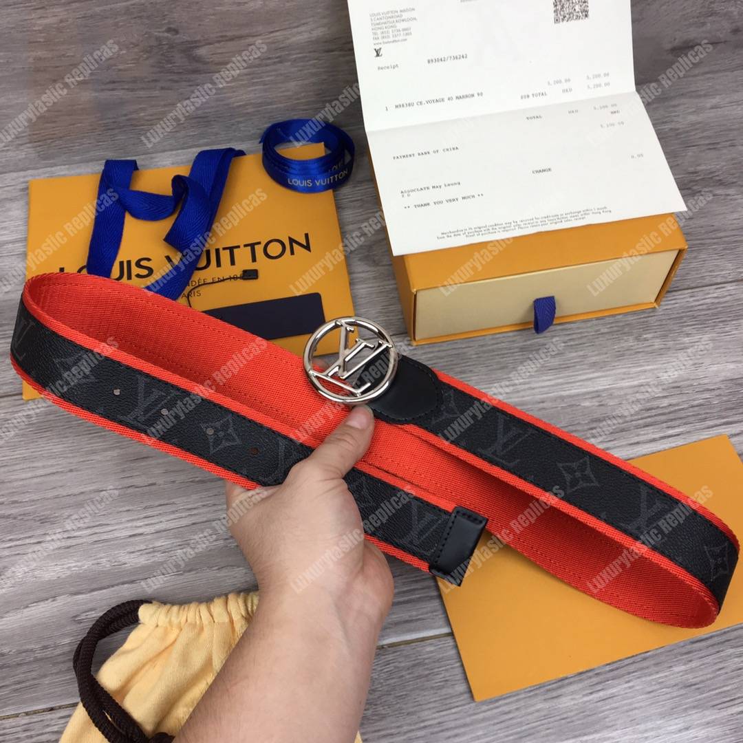 LV Circle 40mm Belt Red
