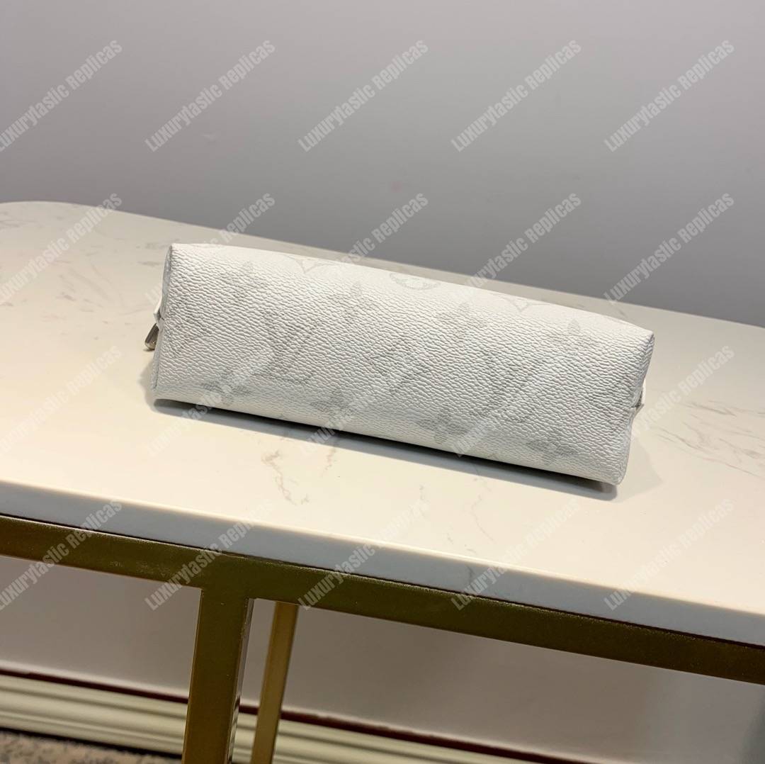 LV Cosmetic Pouch PM Monogram White
