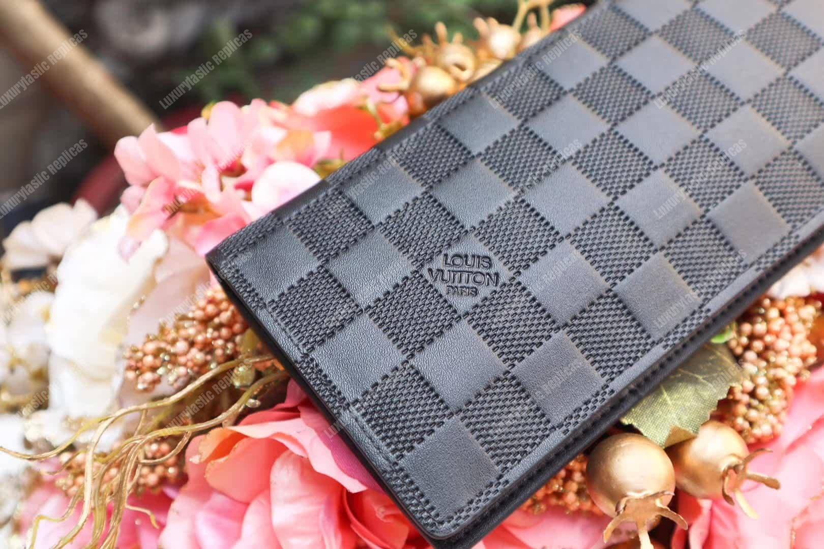 LV Brazza Wallet Vertical Damier Infini Leather Astral