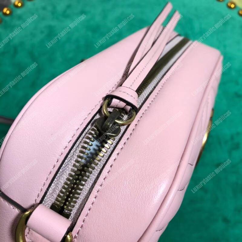 G*u*i gg marmont small matelassé shoulder bag pink