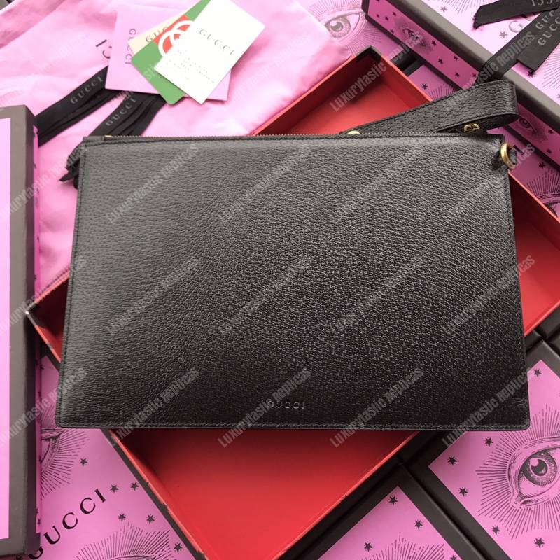 G*u*i gg marmont leather pouch black