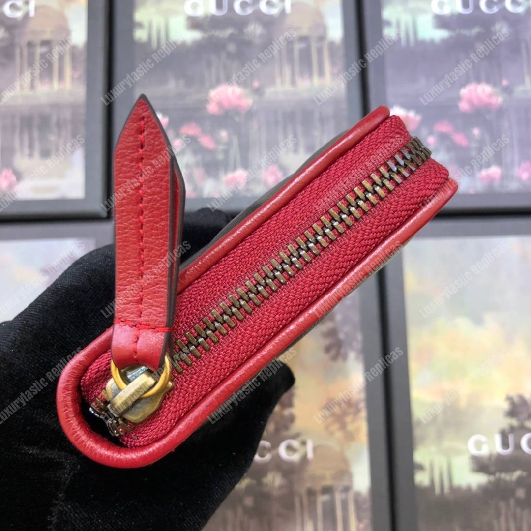 G*u*i gg marmont zip around wallet black matelassé