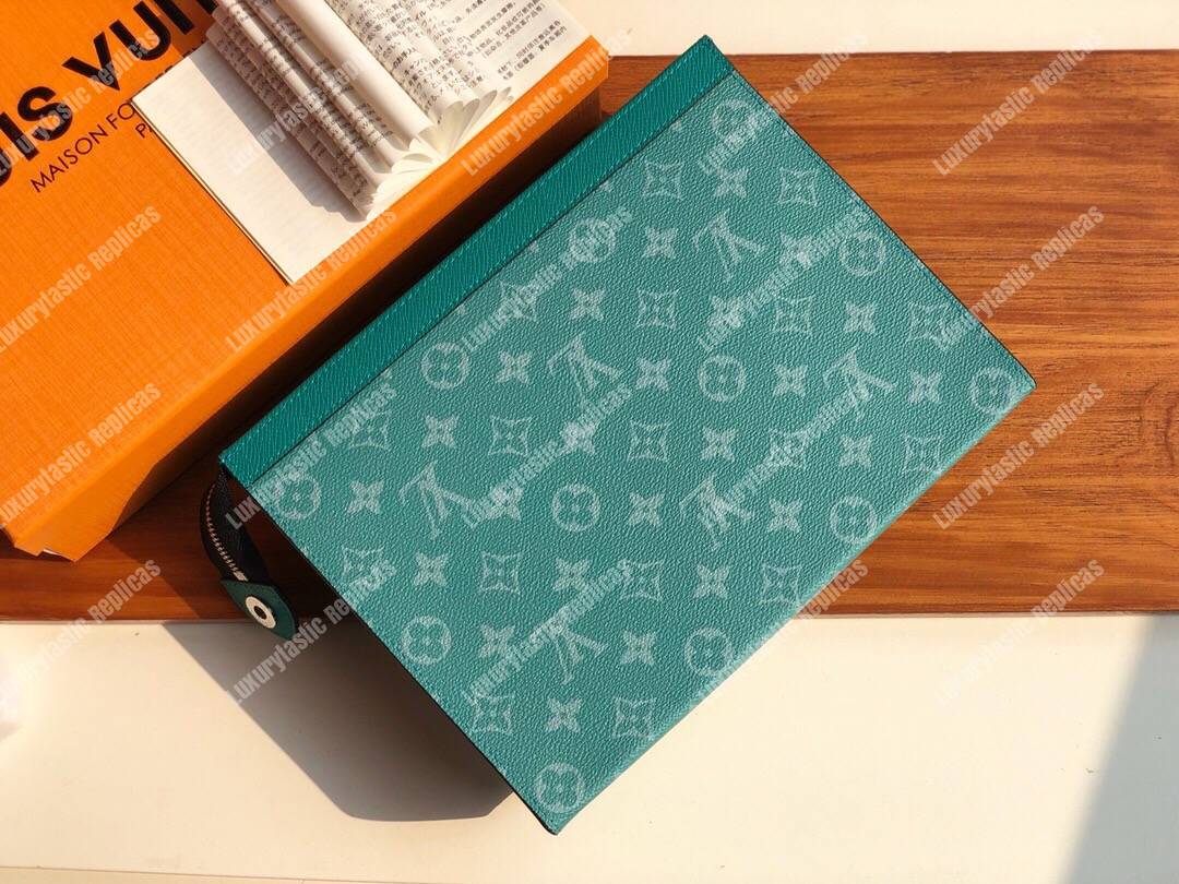 LV Pochette Voyage MM Monogram Green