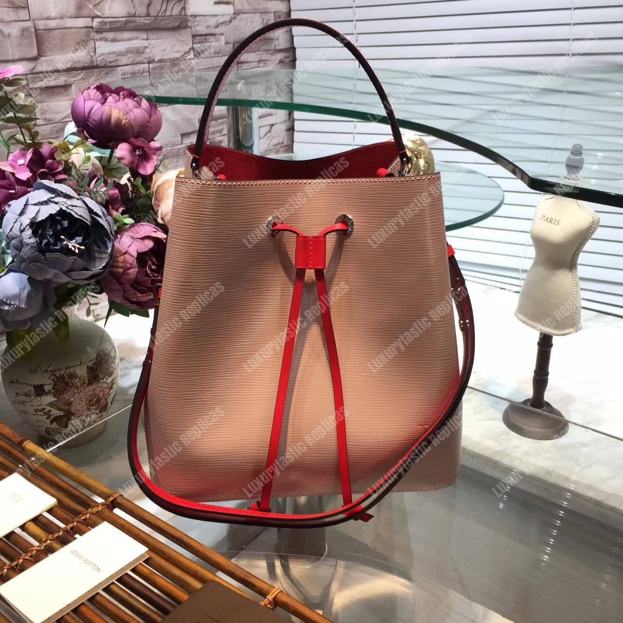LV NéoNoé Bag Epi Leather Rose Ballerine