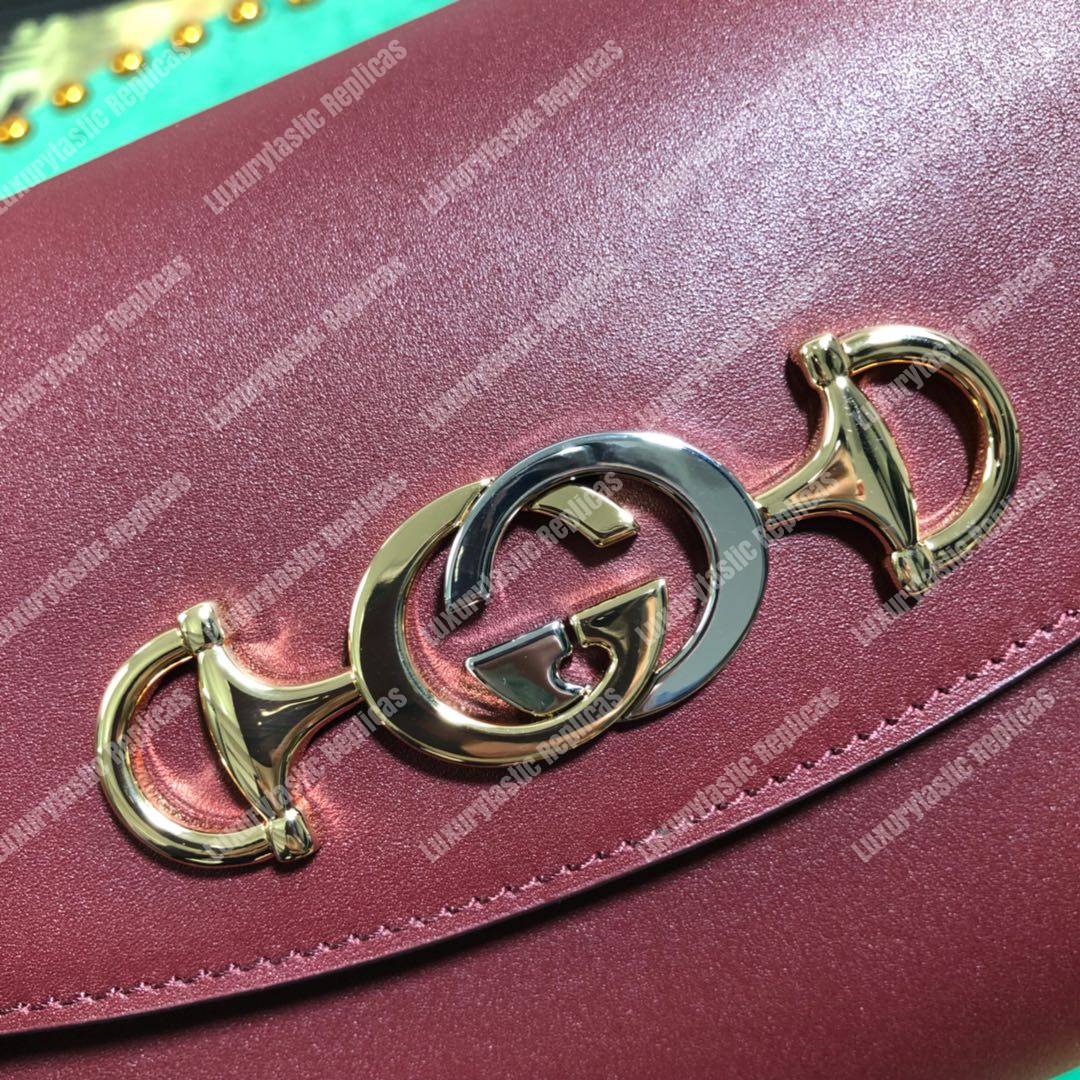 G*u*i zumi burgundy smooth leather small shoulder bag