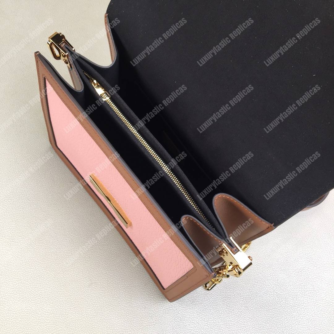 LV Mini Dauphine Taurillon Leather Bruni / Strawberry Milk