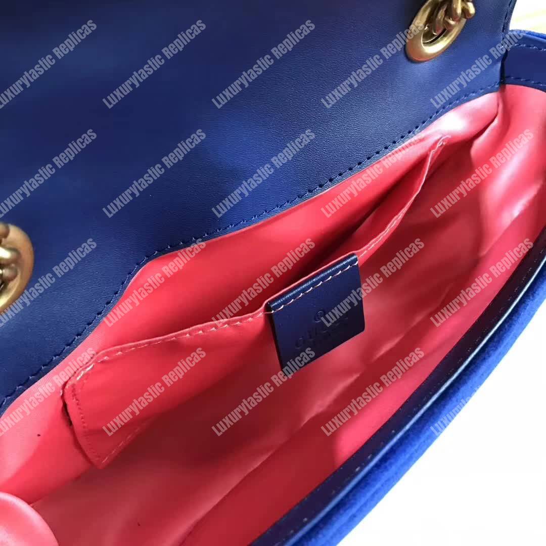 G*u*i gg marmont embroidered velvet mini bag dragonfly