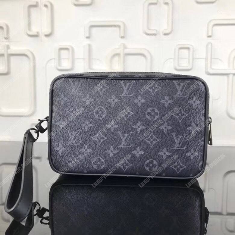 LV Kasai Clutch Monogram Eclipse