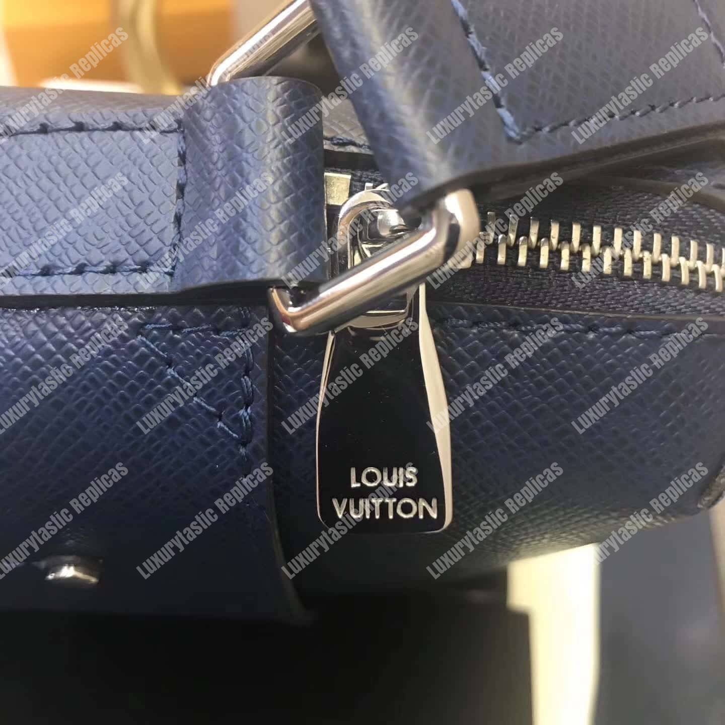 LV Pochette Grigori Cowhide Leather Dark Blue
