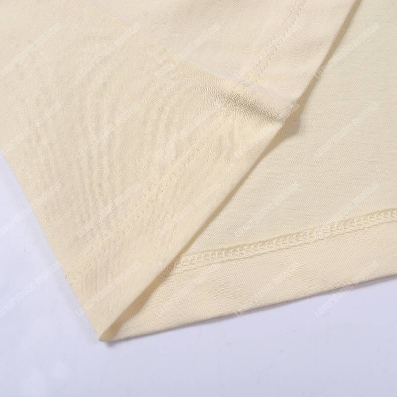 G*u*i cotton t-shirt mickey and minnie print beige