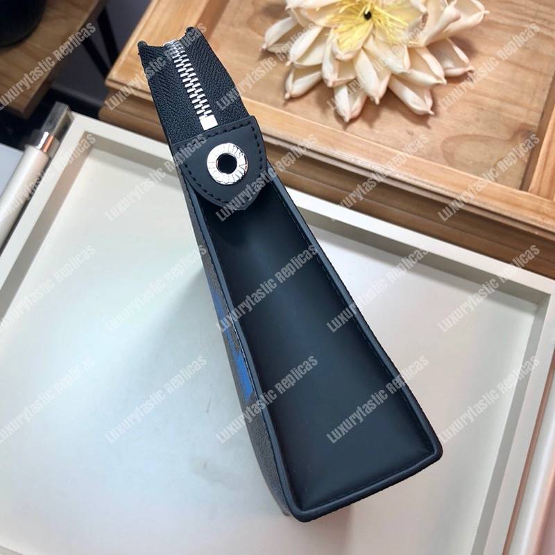 LV Pochette Voyage MM Damier Graphite Pixel Blue