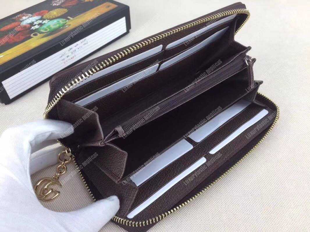 G*u*i ophidia gg zip around wallet gg sup*e canvas