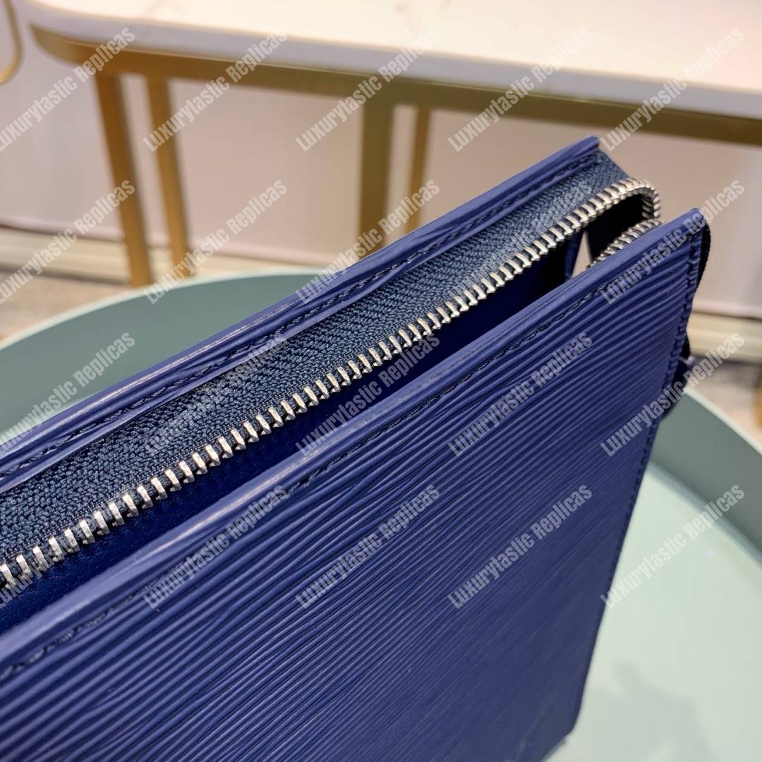 LV Pochette Voyage MM Epi Leather Blue