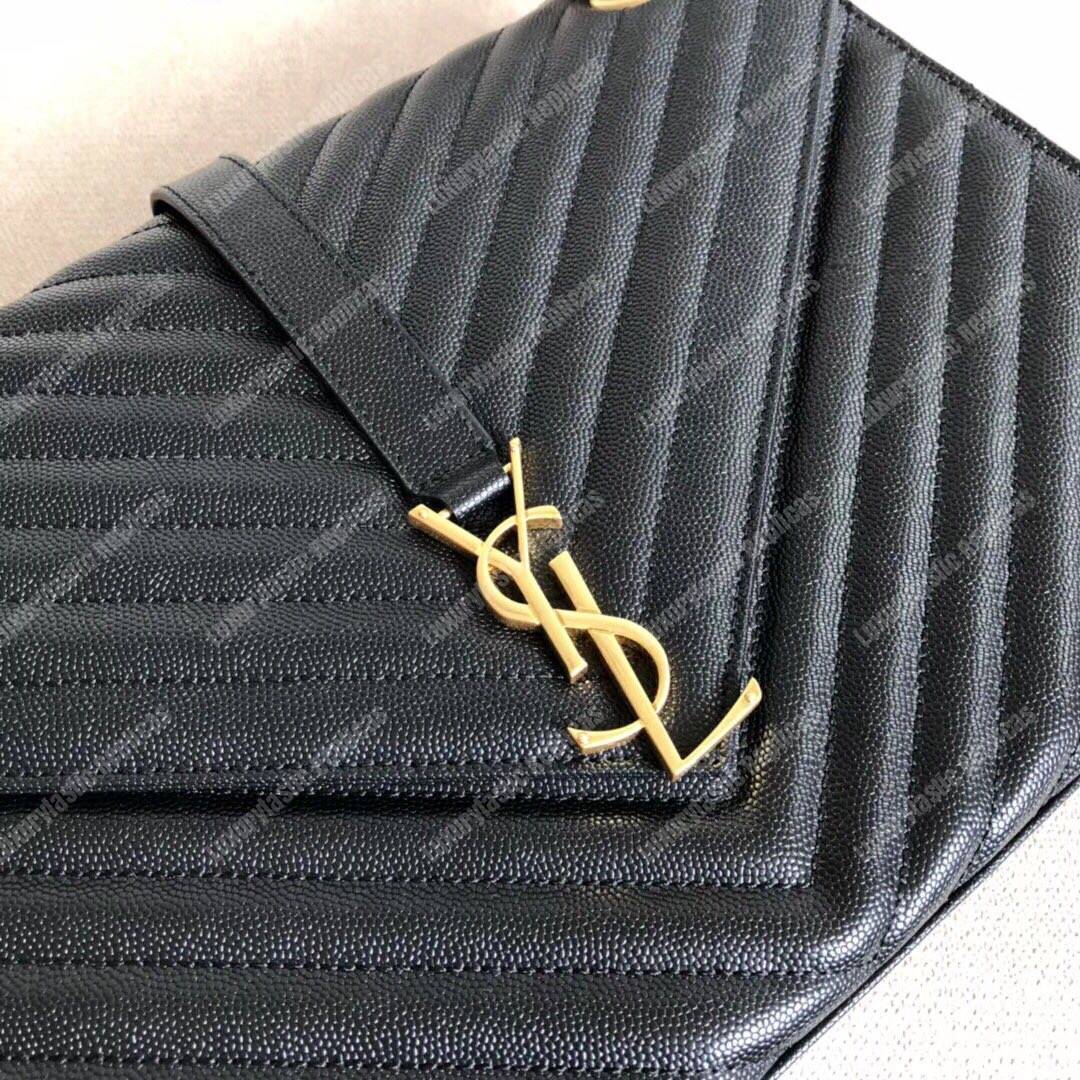 Saint Laurent Large Envelope Chain Bag Black