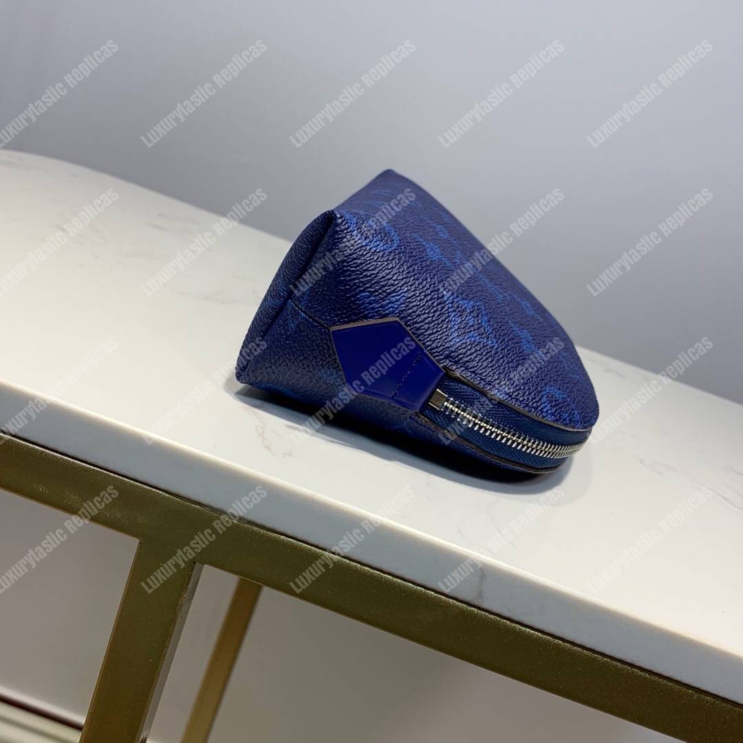 LV Cosmetic Pouch PM Monogram Blue