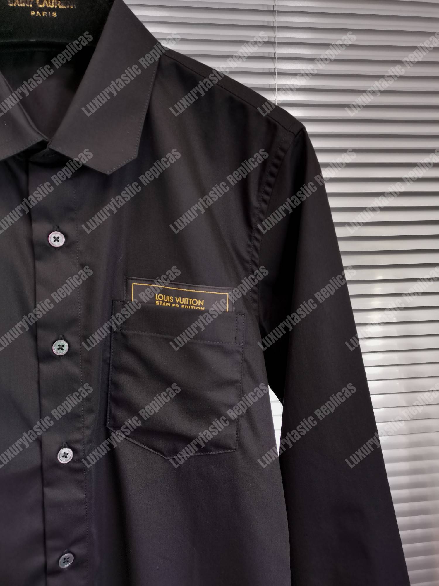 lv l**is V*t*n staples edition dna shirt black