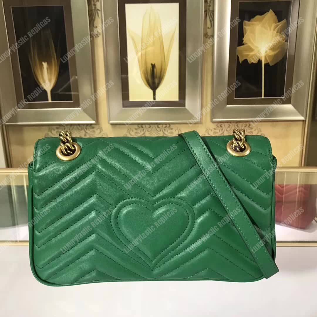 G*u*i gg marmont matelassé mini bag emerald green