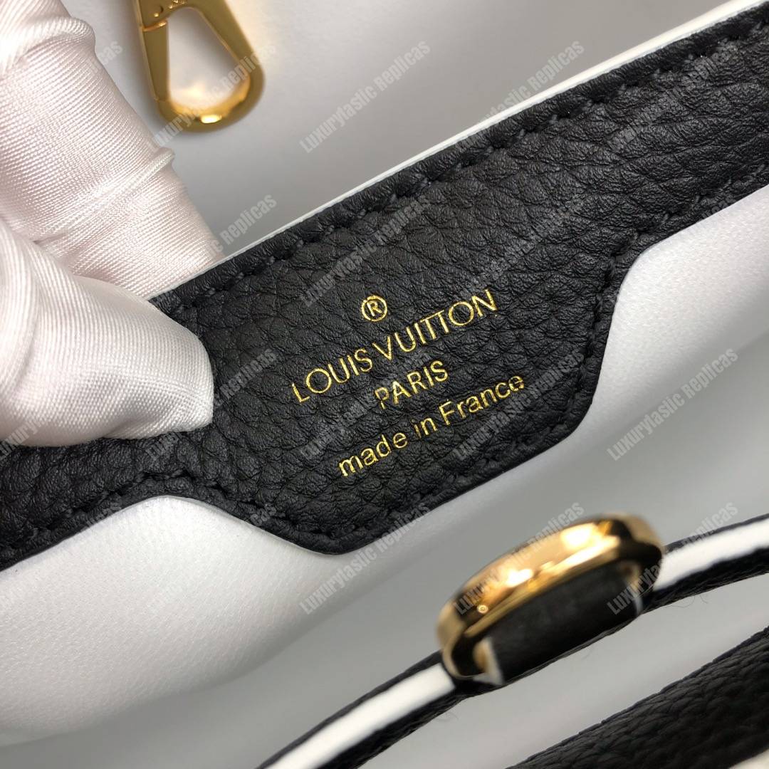 LV Capucines BB Taurillon Python Black White