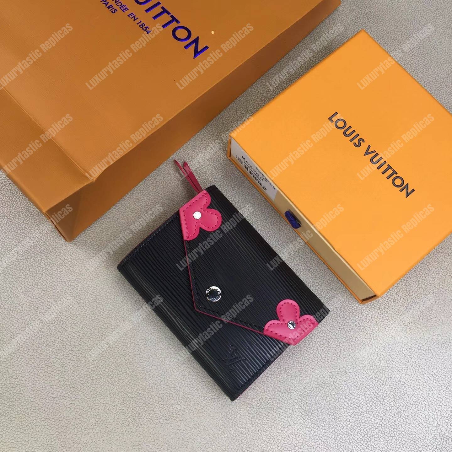 LV Victorine Wallet Epi Leather Black