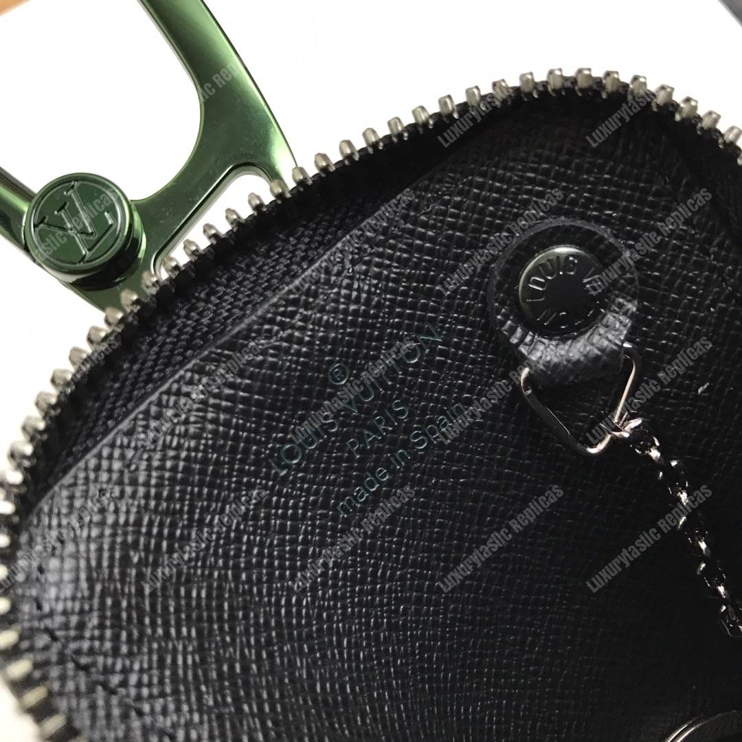 LV Zip Key Ring Monogram Vivienne Eclipse Black