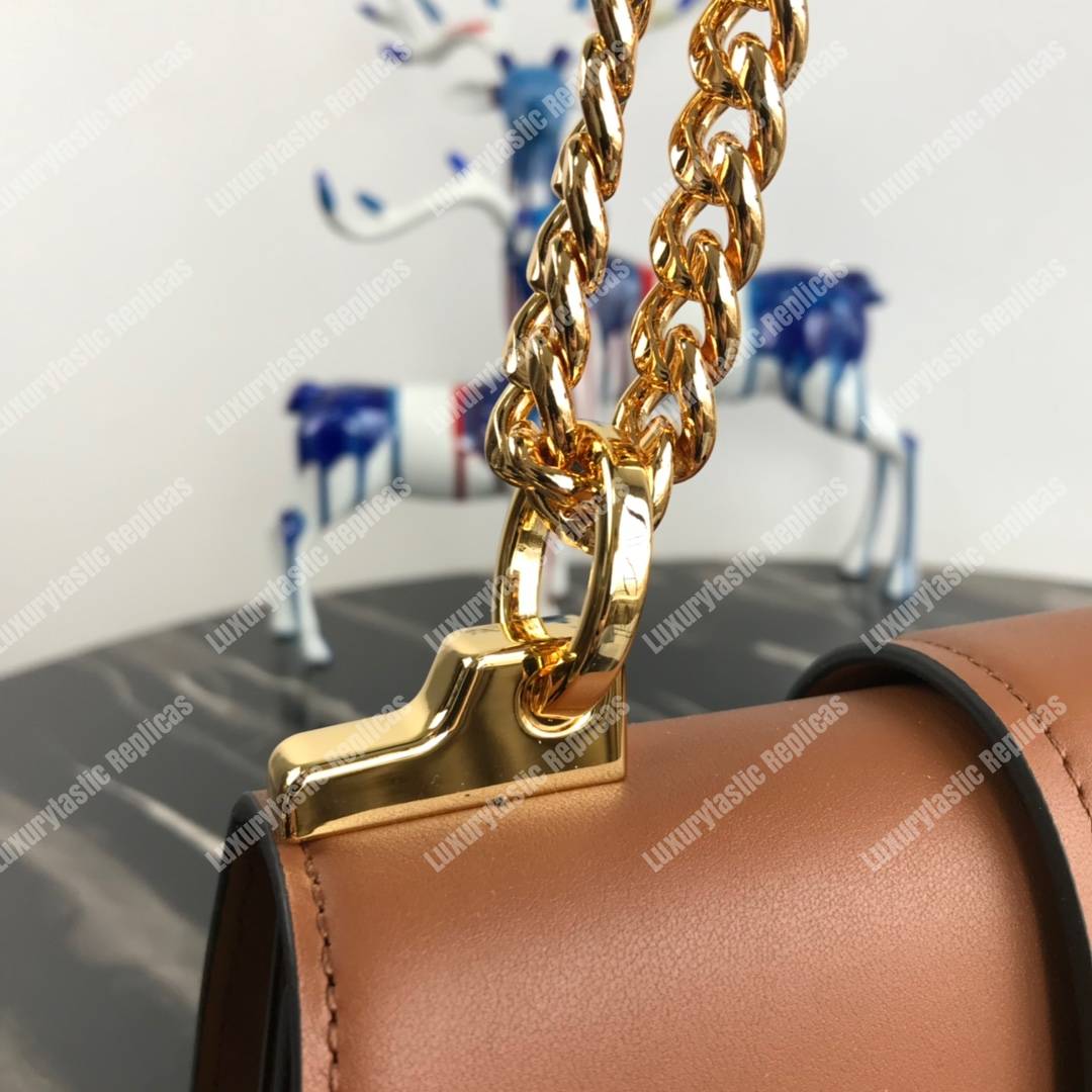 Pra*a sidonie leather shoulder bag brown