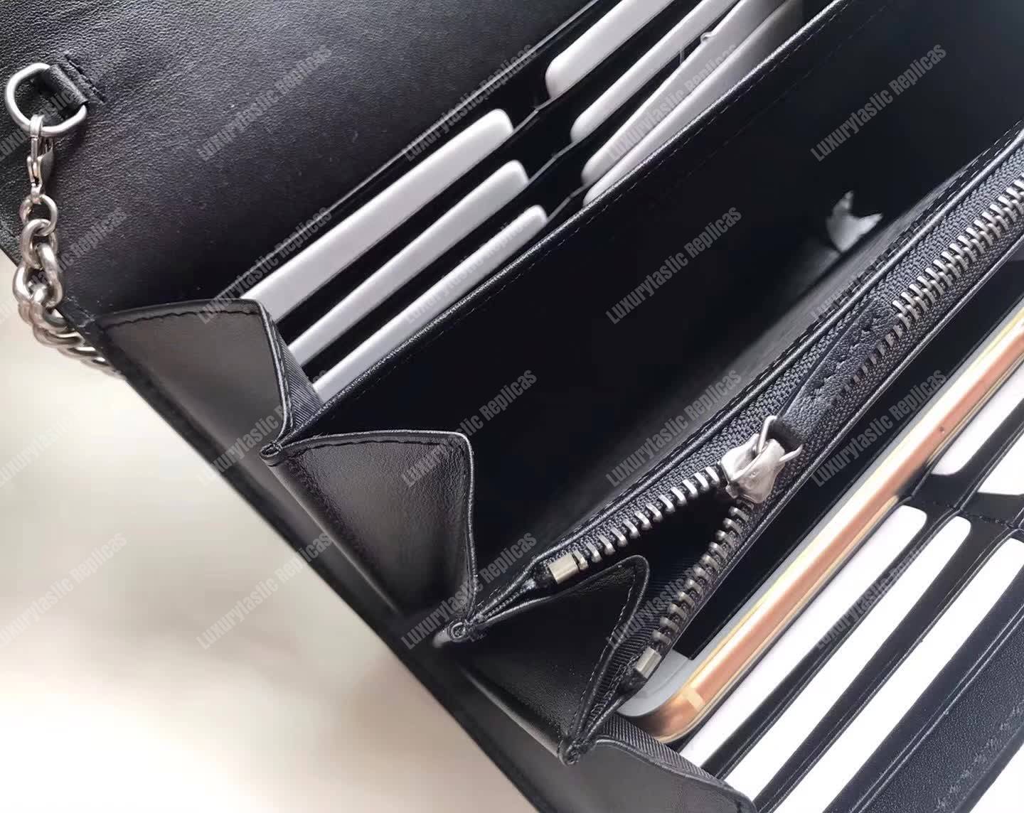 G*u*i dionysus suede mini chain bag black