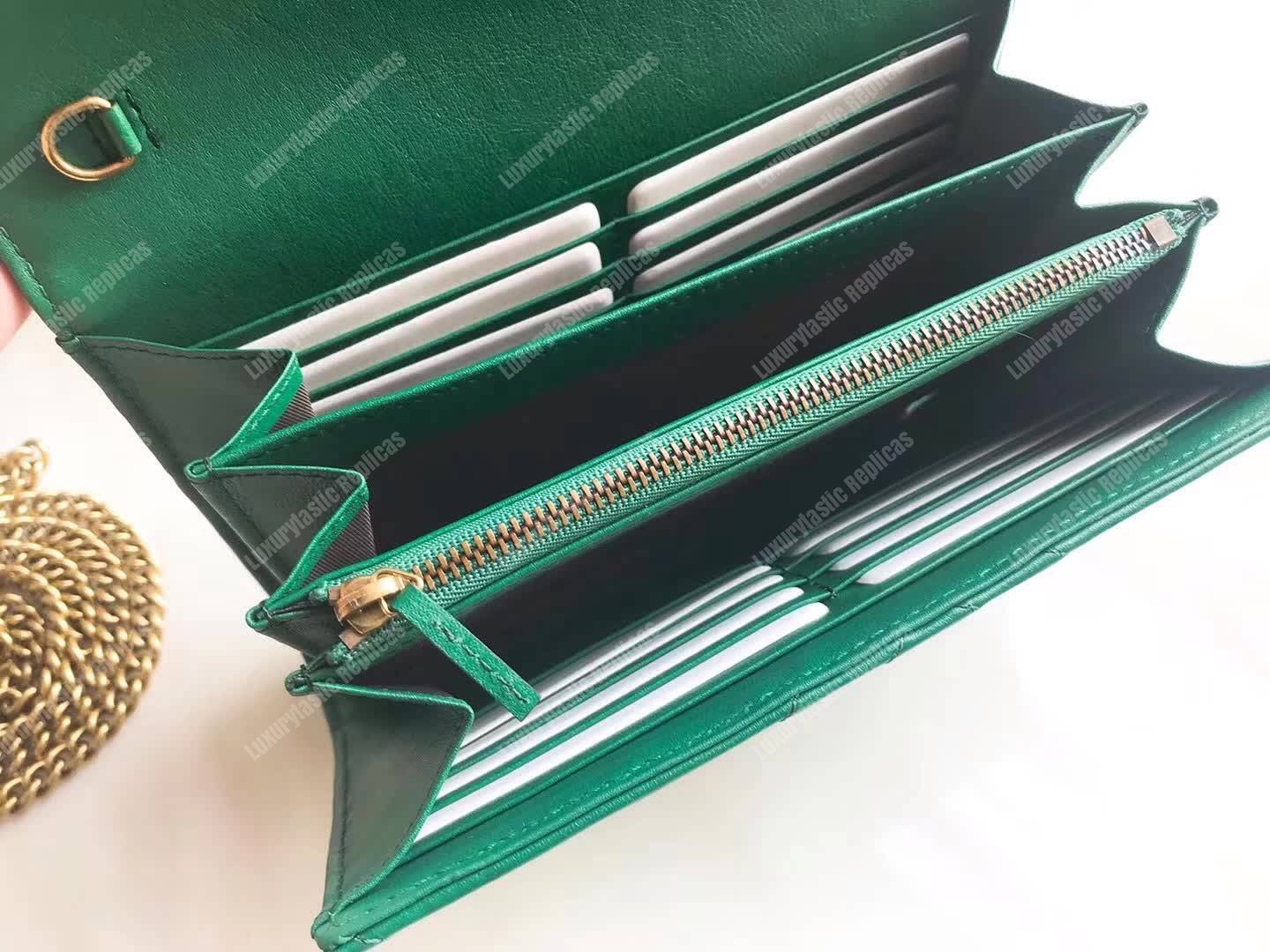 G*u*i gg marmont matelasse mini bag emerald green