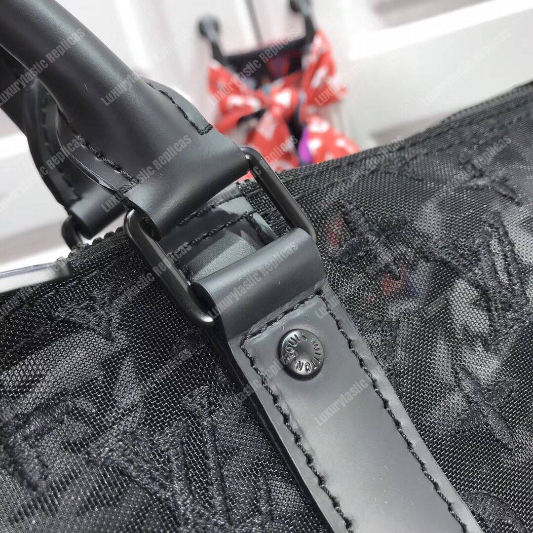 LV Abloh Keepall Bandouliere 50 Mesh Monogram