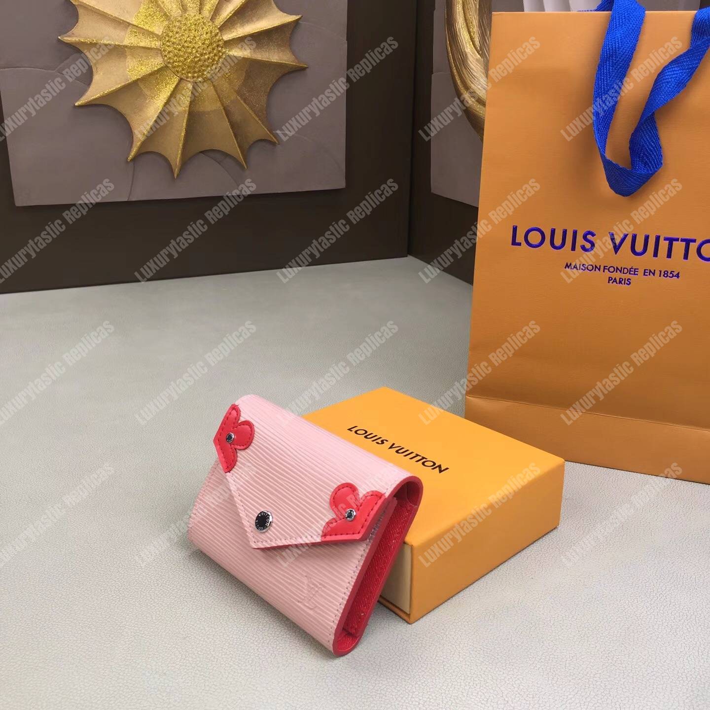 LV Victorine Wallet Epi Leather Pink