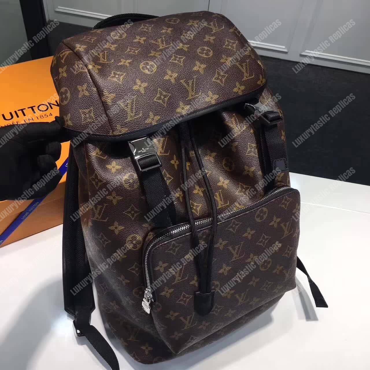 LV Zack Backpack Monogram Macassar Canvas