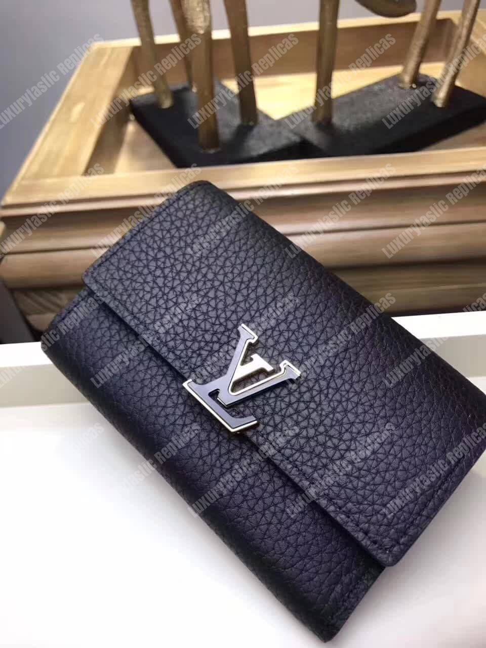LV Capucines Compact Wallet Noir
