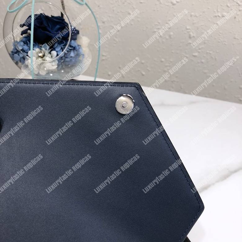 Pra*a monochrome saffiano leather bag dark blue