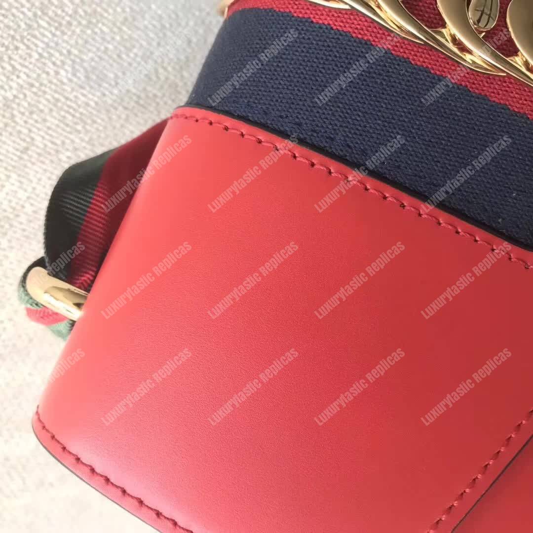 G*u*i sylvie small shoulder bag hibiscus red