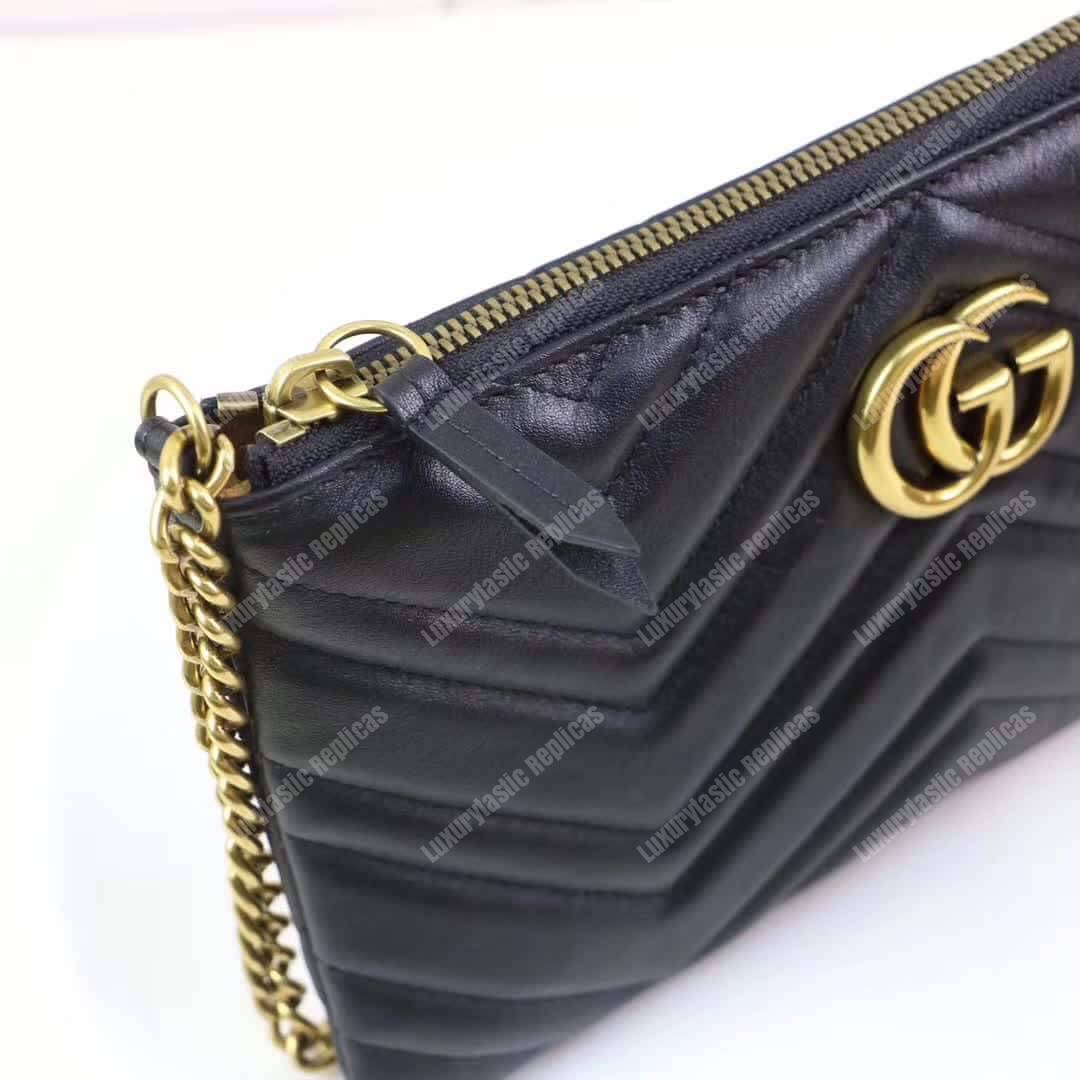 G*u*i gg marmont mini chain bag black