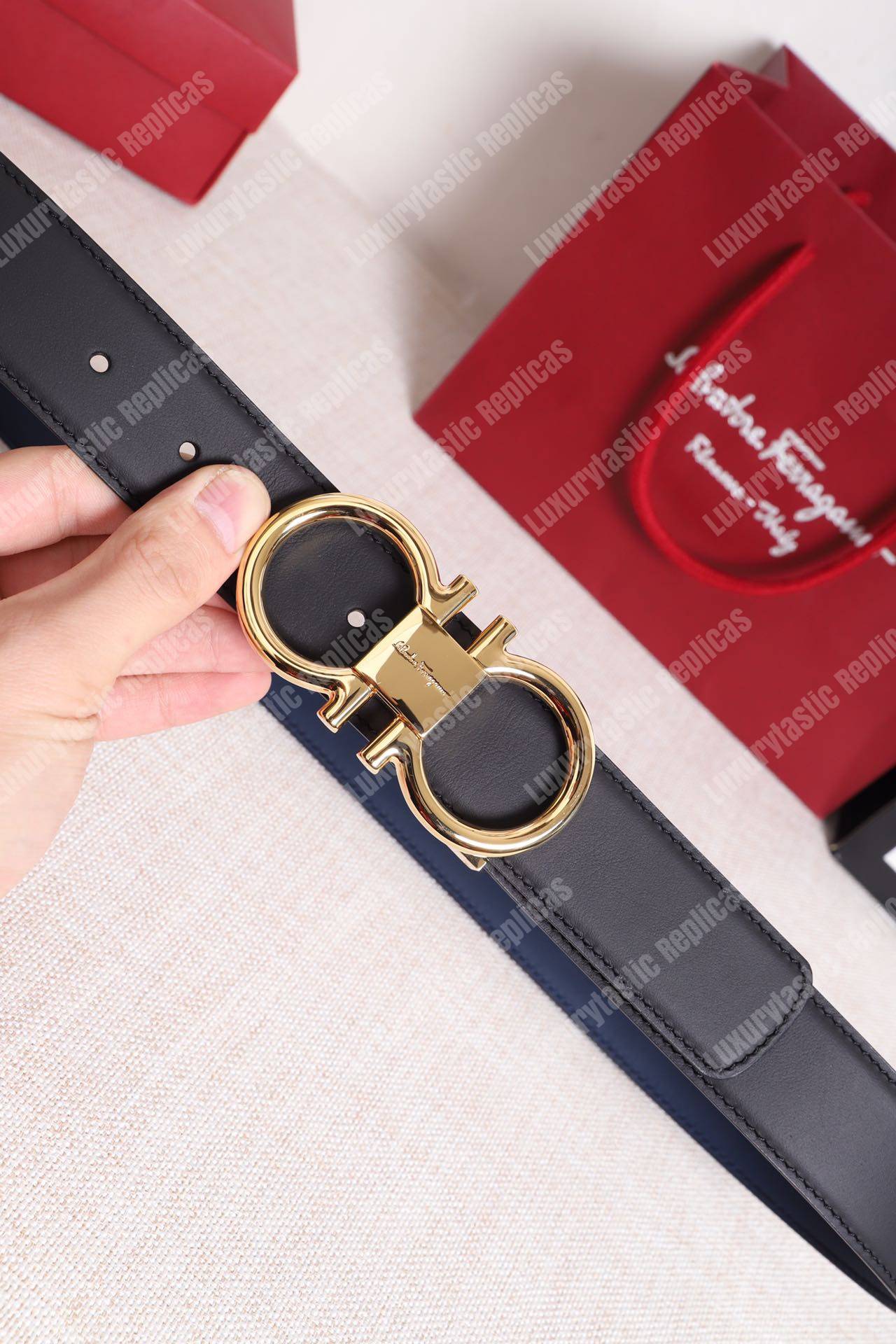 Salvatore Ferragamo Adjustable and Reversible Gancini Belt